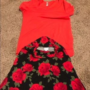 LulaRoe outfit: Azure skirt & Classic top